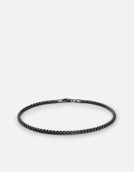 Miansai Bracelets 2mm Venetian Chain Bracelet II, Sterling Silver Brushed / S