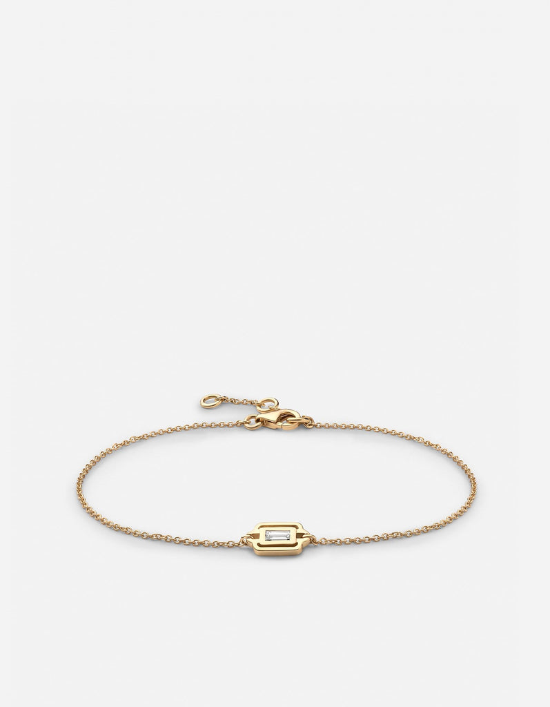 Miansai Bracelets Luna Bracelet, 14k Gold Baguette Pavé Polished Gold/Baguette Pave / O/S