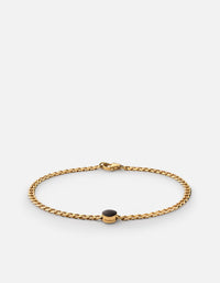 Miansai Bracelets Volcan Type Chain Bracelet, Gold Vermeil No Letter / Black / S / Monogram: No