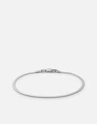 Miansai Bracelets 1.7mm Herringbone Bracelet, Sterling Silver Polished Silver / S