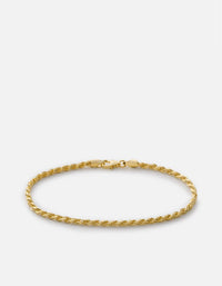 Miansai Bracelets 2.4mm Rope Chain Bracelet, Gold Vermeil Polished Gold / S