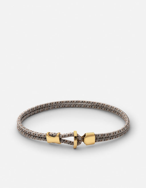 Miansai Bracelets Orson Loop Bungee Rope Bracelet, Gold Vermeil Gray/Brown / M