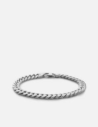 Miansai Bracelets 6.5mm Cuban Chain Bracelet, Sterling Silver Polished Silver / S / Monogram: No