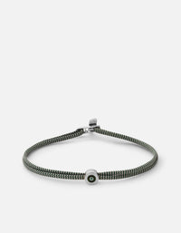 Miansai Bracelets Opus Chalcedony Metric 2.5mm Rope Bracelet, Sterling Silver/Green Green / S