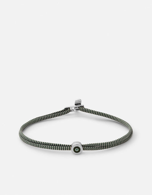 Miansai Bracelets Opus Chalcedony Metric 2.5mm Rope Bracelet, Sterling Silver/Green Green / S