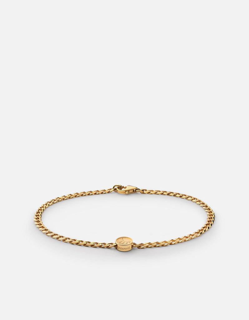 Miansai Bracelets Meridian Chain Bracelet, Gold Vermeil Polished Gold / S