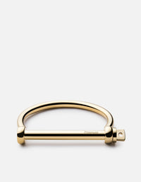 Miansai Cuffs Screw Cuff, Gold Polished Gold Plated / M / Monogram: No