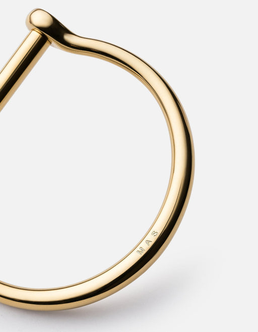 Miansai Cuffs Screw Cuff, Gold Polished Gold Plated / S / Monogram: Yes