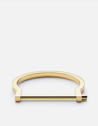 Miansai Cuffs Modern Screw Cuff, Gold Polished Gold / S / Monogram: No