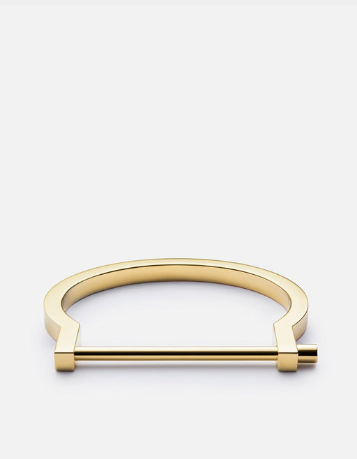 Miansai Cuffs Modern Screw Cuff, Gold Polished Gold / S / Monogram: No