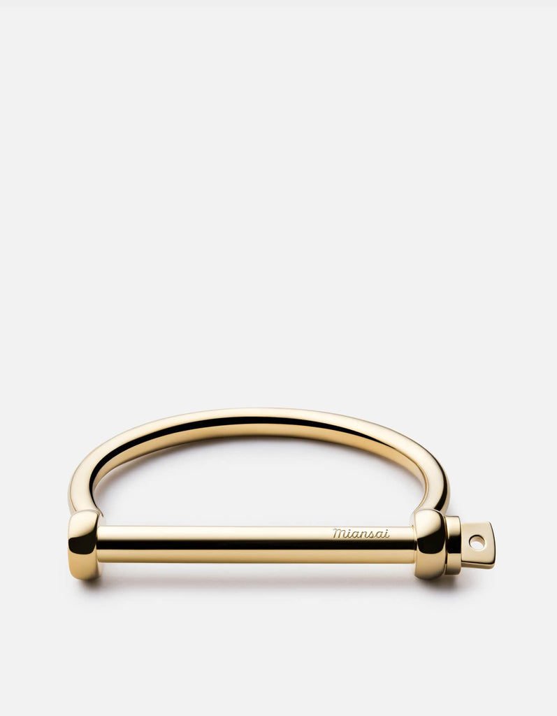 Miansai Cuffs Screw Cuff, 14k Gold 14k Gold / M / Monogram: No