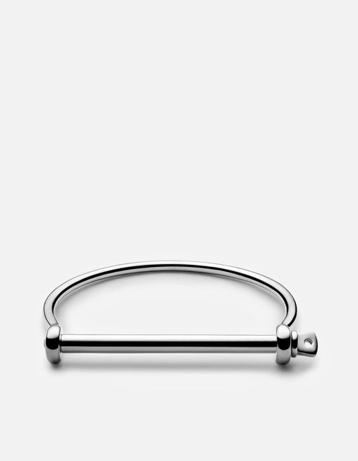 Miansai Cuffs Thin Screw Cuff, Sterling Silver Polished Sterling Silver / M / Monogram: No