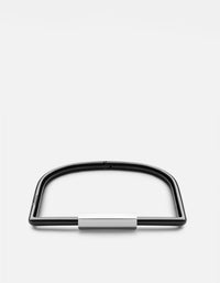 Miansai Cuffs Bare Cuff, Jet Black w/Silver Tone Hex Nut, Polished Jet Black/Silver / S