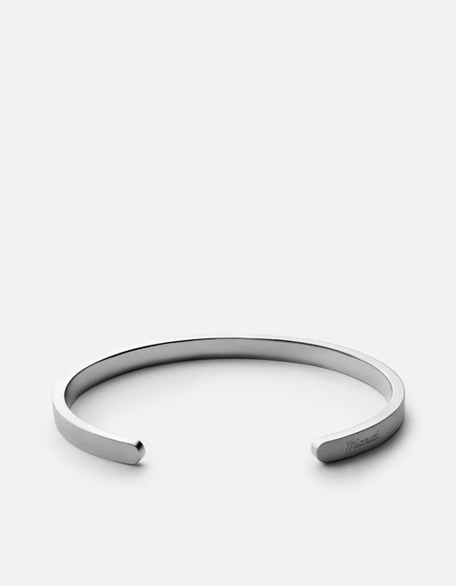 Miansai Cuffs Singular Cuff, Matte Silver Matte Silver / M / Monogram: No