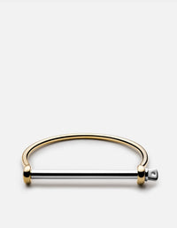 Miansai Cuffs Thin Screw Cuff, Gold/Silver Polished Gold/Silver / S