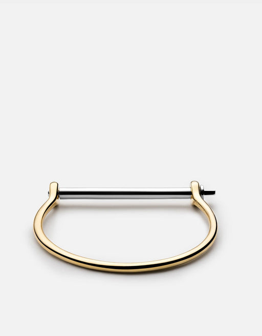 Miansai Cuffs Thin Screw Cuff, Gold/Silver Polished Gold/Silver / S