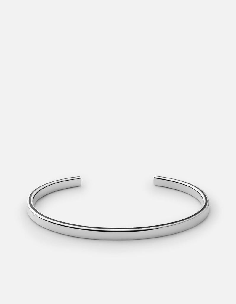 Miansai Cuffs Ridge Cuff, Sterling Silver/Black Polished Silver / M / Monogram: No