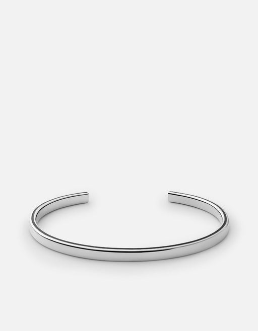 Miansai Cuffs Ridge Cuff, Sterling Silver/Black Polished Silver / M / Monogram: No