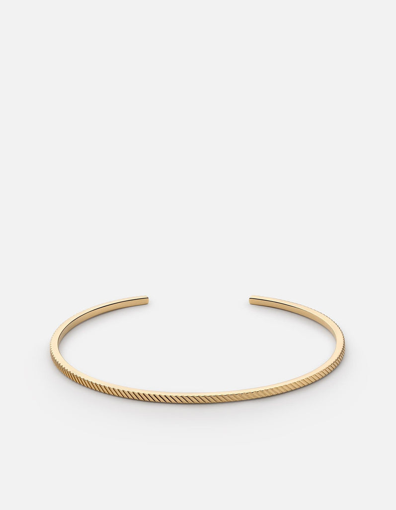 Miansai Cuffs Venice Cuff, Gold Polished Gold Vermeil / M / Monogram: No