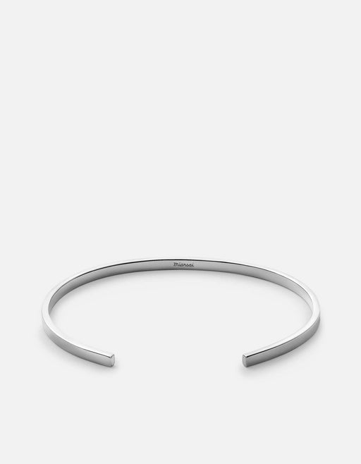 Miansai Cuffs 3mm Beam Cuff, Sterling Silver Polished Silver / M