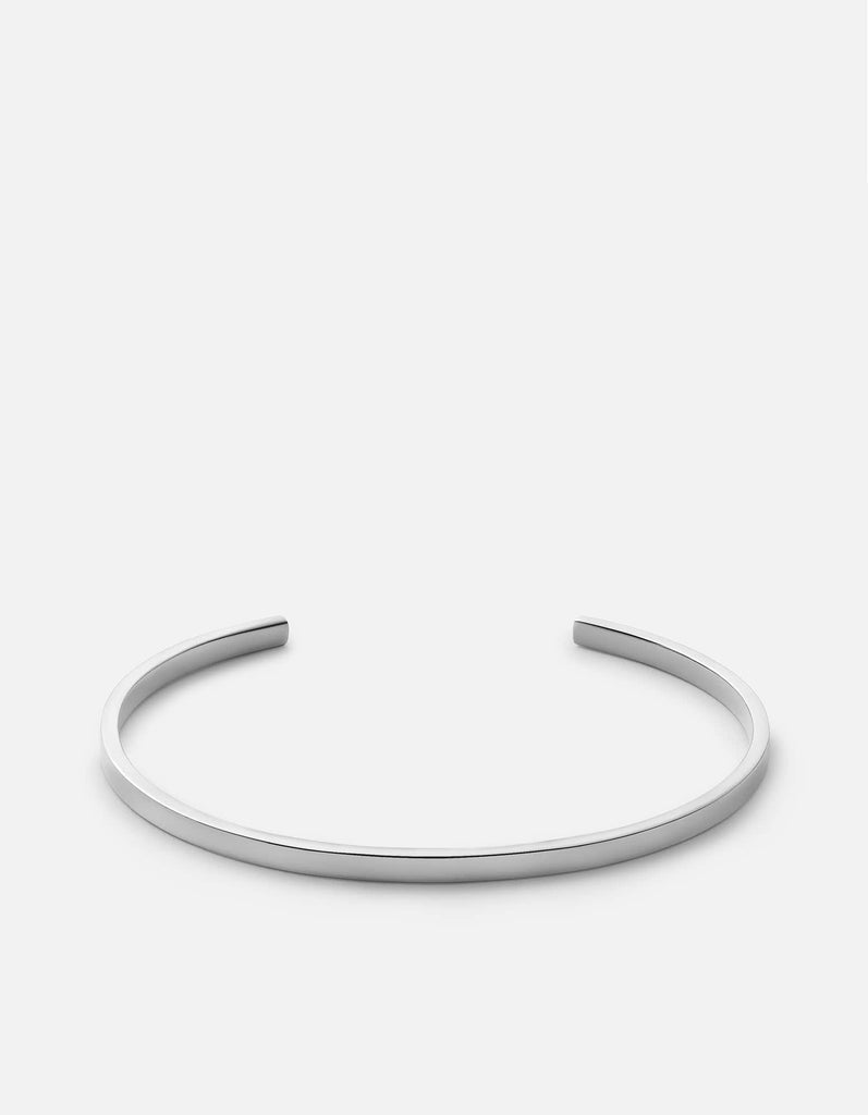 Miansai Cuffs 3mm Arbor Cuff, Sterling Silver Polished Silver / M / Monogram: No