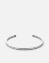 Miansai Cuffs 3mm Arbor Cuff, Sterling Silver Polished Silver / M / Monogram: No