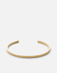 Miansai Cuffs 3mm Arbor Cuff, Gold Vermeil Polished Gold / M / Monogram: No