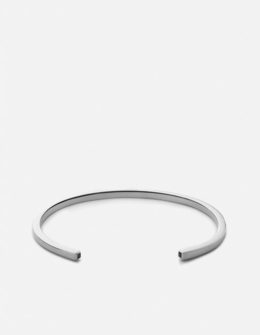 Miansai Cuffs 3mm Arbor Cuff, Sterling Silver/Black Diamonds Black / M / Monogram: No