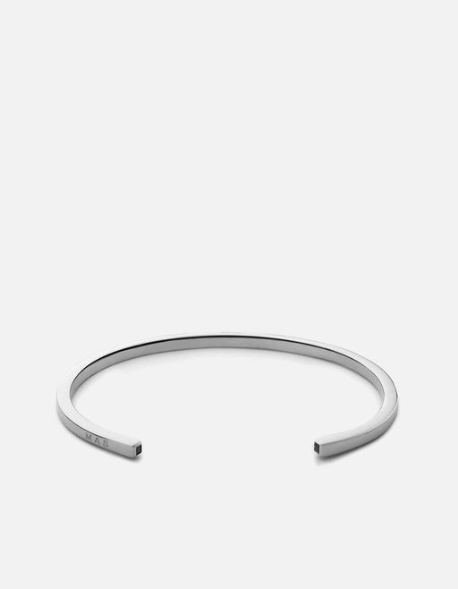 Miansai Cuffs 3mm Arbor Cuff, Sterling Silver/Black Diamonds Black / M / Monogram: Yes