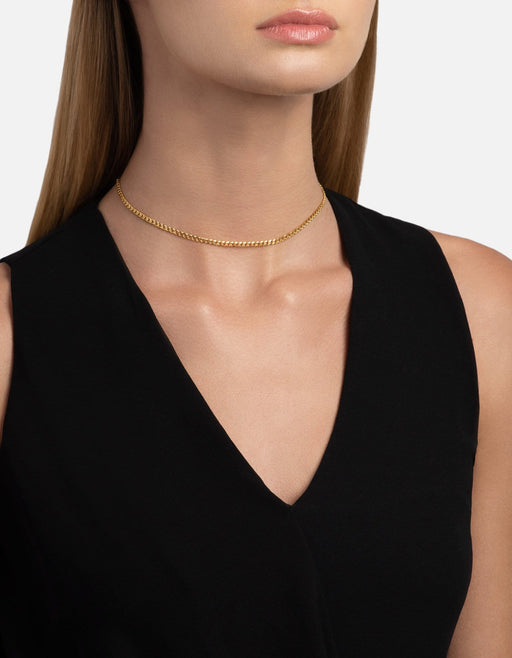 Miansai Necklaces Cuban Link Choker, Gold Vermeil Polished Gold / O/S
