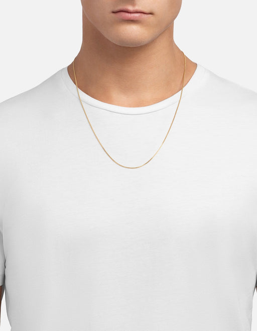 Miansai Necklaces 1.3mm Cuban Chain Necklace, 14k Gold