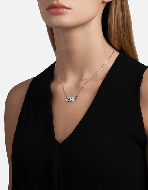 Miansai Necklaces Numero Necklace, Sterling Silver Polished Silver / 16-18 in. / Monogram: Yes