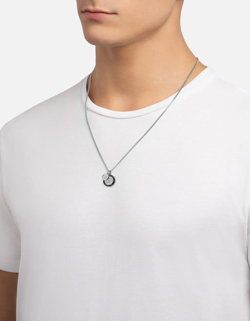 Miansai Necklaces Saint Christopher Surf Necklace, Sterling Silver/Black
