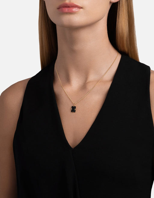 Miansai Necklaces Lennox Onyx Necklace, Gold