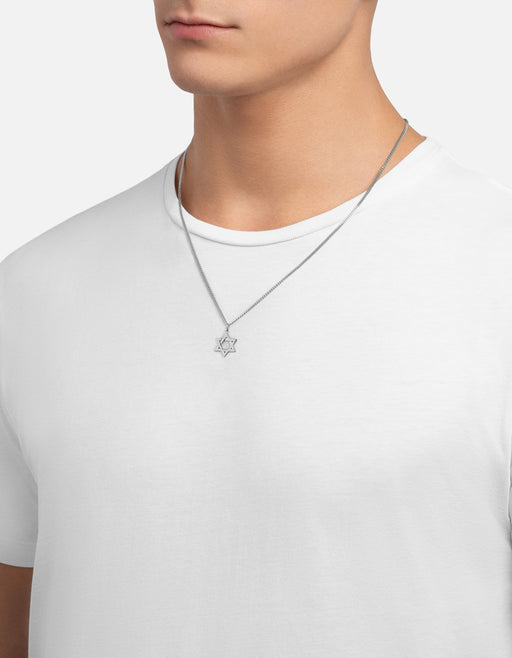 Miansai Necklaces Star of David I Necklace, Sterling Silver Polished Silver / 22 in.