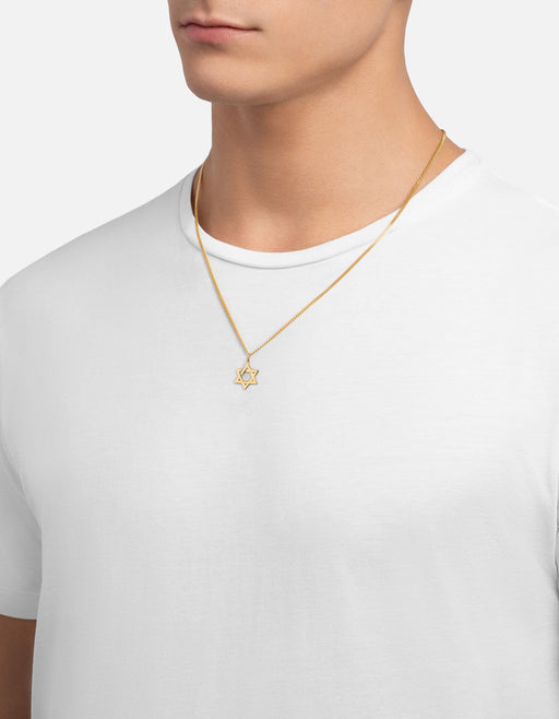 Miansai Necklaces Star of David I Necklace, Gold Vermeil Polished Gold / 22 in.