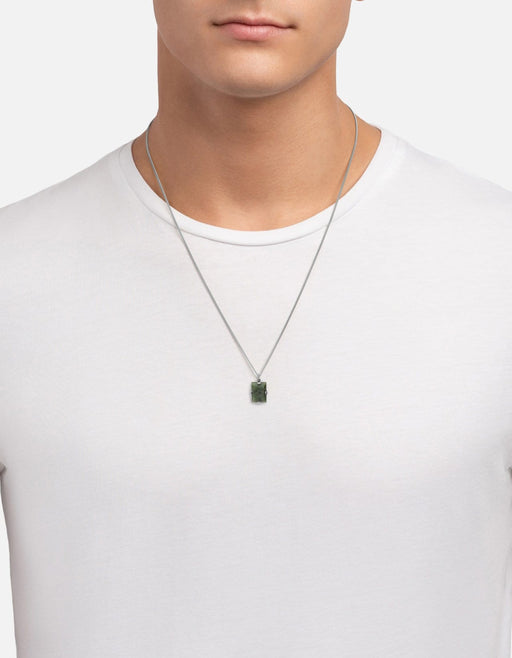 Miansai Necklaces Lennox Jasper Necklace, Sterling Silver
