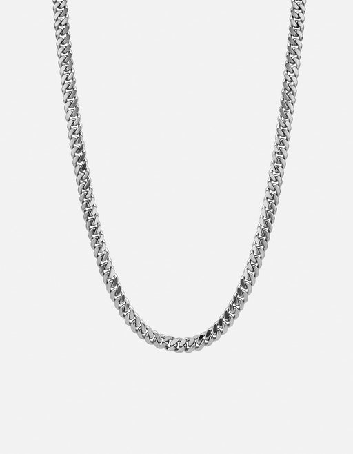Miansai Necklaces 6.5mm Cuban Chain Necklace, Sterling Silver Polished Silver / 21 in.