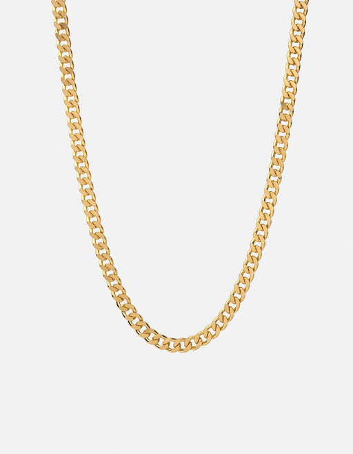 Miansai Necklaces 6.5mm Cuban Chain Necklace, Gold Vermeil Polished Gold / 21 in.