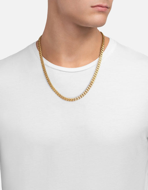 Miansai Necklaces 6.5mm Cuban Chain Necklace, Gold Vermeil Polished Gold / 21 in.