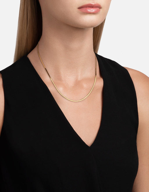 Miansai Necklaces 1.7mm Herringbone Necklace, Gold Vermeil Polished Gold / 21 in.