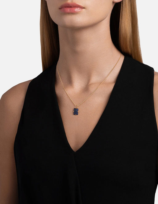 Miansai Necklaces Lennox Blue Sodalite Necklace, Gold Vermeil