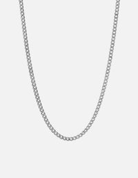 Miansai Necklaces 4mm Cuban Chain Necklace, Sterling Silver Polished Silver / 22 in.