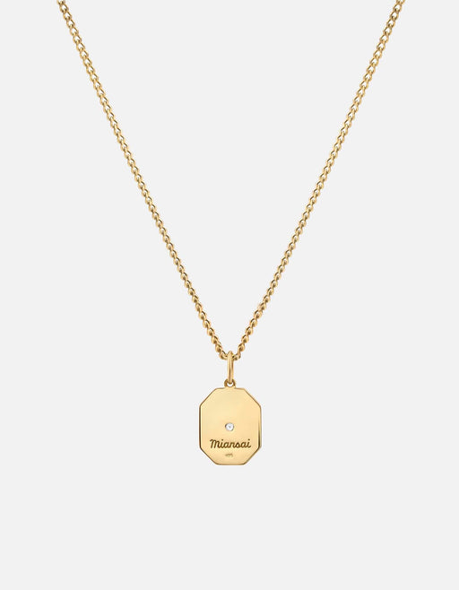 Miansai Necklaces Umbra Sapphire Necklace, Gold Vermeil/Black Black / 18 in.
