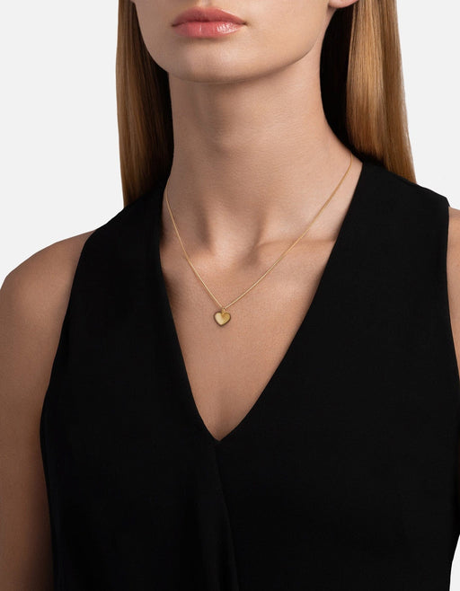 Miansai Necklaces Carino Heart Necklace, Gold Vermeil