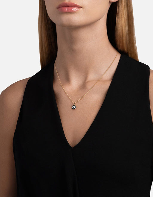 Miansai Necklaces Ojos Necklace, Gold Vermeil/Sky Blue