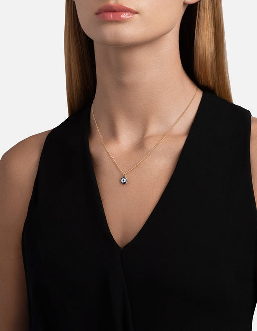 Miansai Necklaces Ojos Necklace, Gold Vermeil/Black