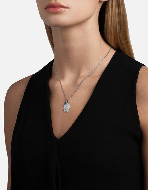 Miansai Necklaces Mini Saints Onyx Trilogy Necklace, Sterling Silver Black / 18 in.