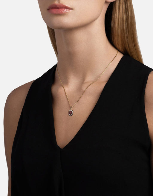 Miansai Necklaces Umbra Garnet Necklace, Gold Vermeil/Red