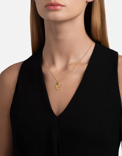 Miansai Necklaces Pina Agate Necklace, Gold Vermeil
